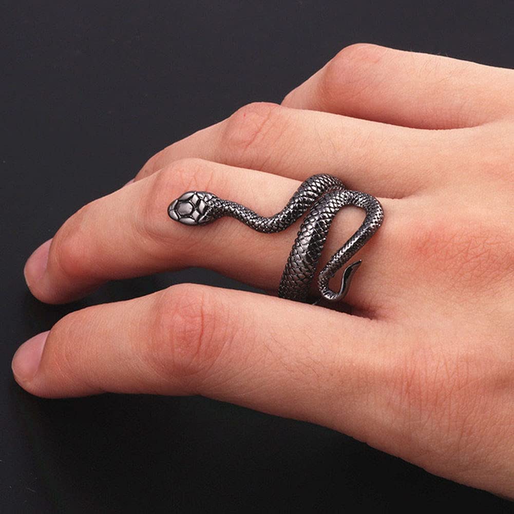 snake rings with ruby eyes